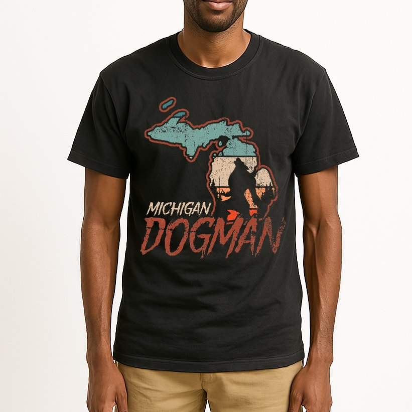 Cryptids Cryptozoology Monsters State of Michigan Dogman Tall T-Shirt