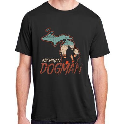 Cryptids Cryptozoology Monsters State of Michigan Dogman Adult ChromaSoft Performance T-Shirt