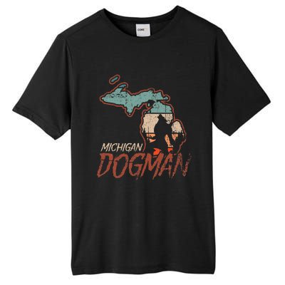 Cryptids Cryptozoology Monsters State of Michigan Dogman Tall Fusion ChromaSoft Performance T-Shirt