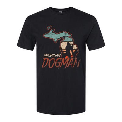 Cryptids Cryptozoology Monsters State of Michigan Dogman Softstyle CVC T-Shirt