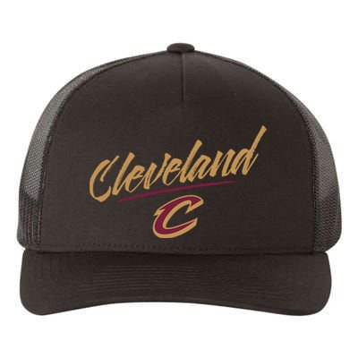 Cleveland Cavaliers Marker Script Yupoong Adult 5-Panel Trucker Hat