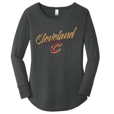 Cleveland Cavaliers Marker Script Women's Perfect Tri Tunic Long Sleeve Shirt