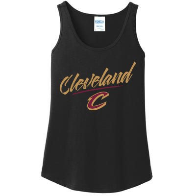 Cleveland Cavaliers Marker Script Ladies Essential Tank