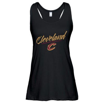 Cleveland Cavaliers Marker Script Ladies Essential Flowy Tank