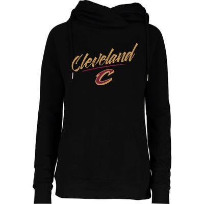 Cleveland Cavaliers Marker Script Womens Funnel Neck Pullover Hood