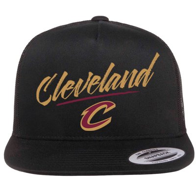 Cleveland Cavaliers Marker Script Flat Bill Trucker Hat