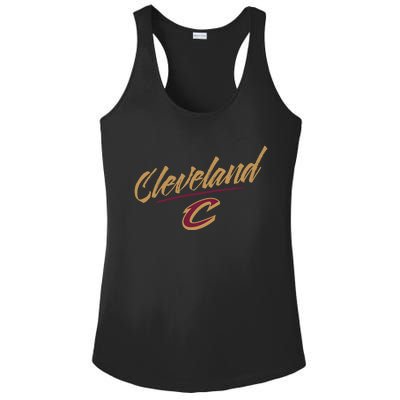 Cleveland Cavaliers Marker Script Ladies PosiCharge Competitor Racerback Tank