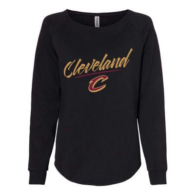 Cleveland Cavaliers Marker Script Womens California Wash Sweatshirt