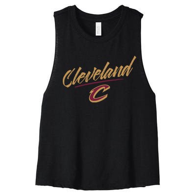 Cleveland Cavaliers Marker Script Women's Racerback Cropped Tank