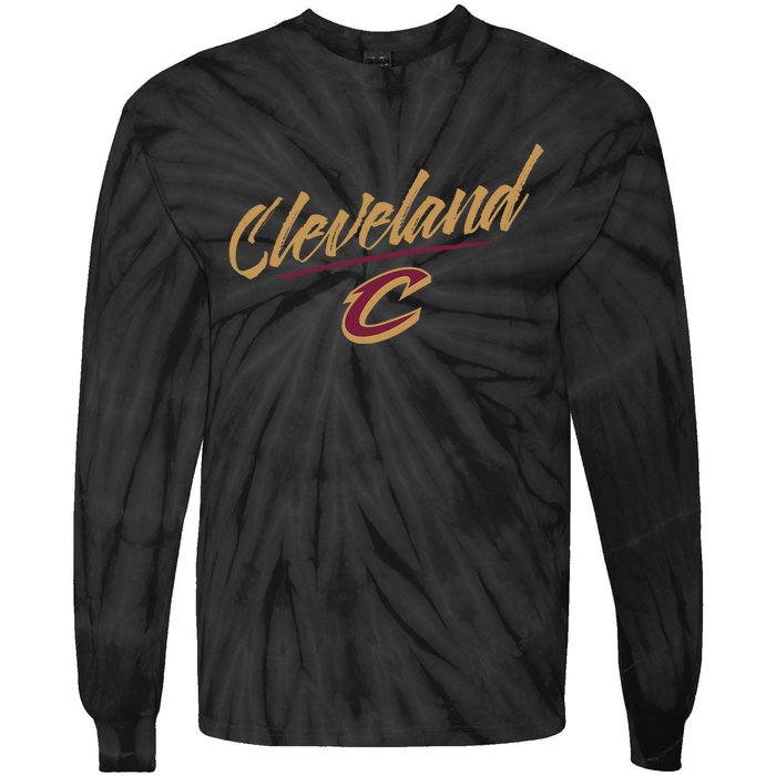 Cleveland Cavaliers Marker Script Tie-Dye Long Sleeve Shirt