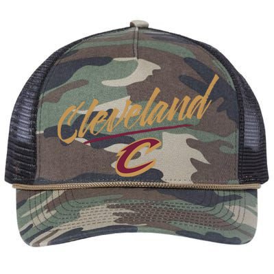 Cleveland Cavaliers Marker Script Retro Rope Trucker Hat Cap