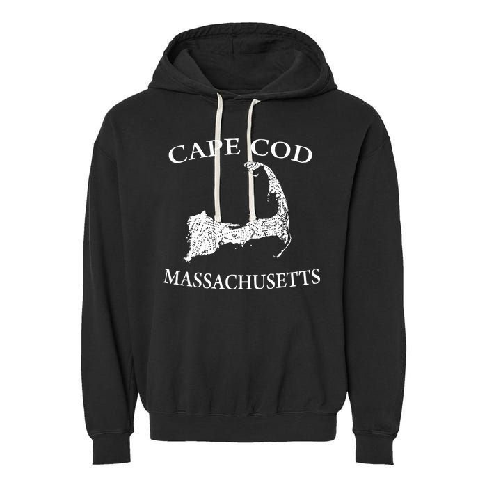 Cape Cod Map Garment-Dyed Fleece Hoodie