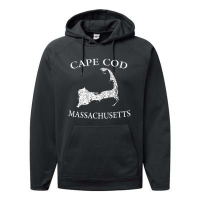 Cape Cod Map Performance Fleece Hoodie