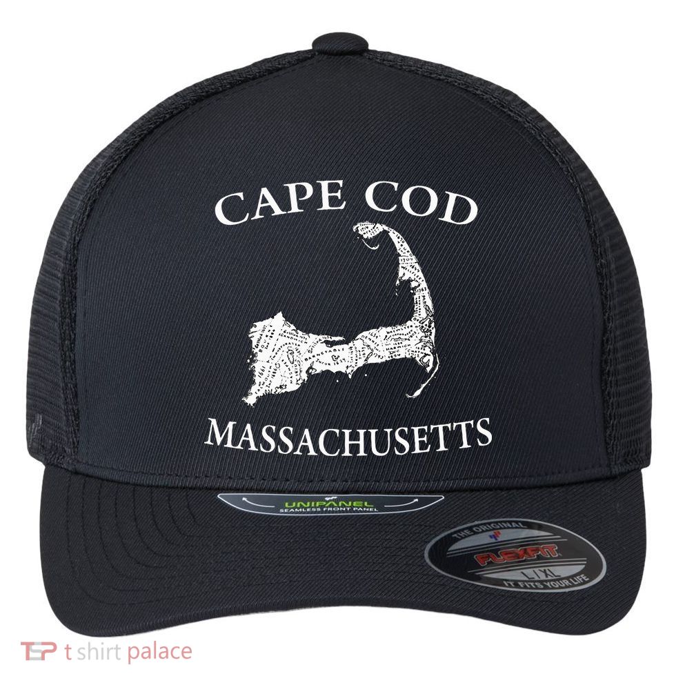 Cape Cod Map Flexfit Unipanel Trucker Cap