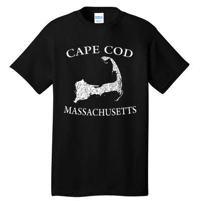 Cape Cod Map Tall T-Shirt