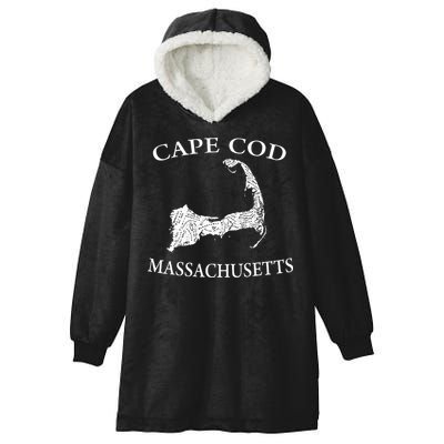 Cape Cod Map Hooded Wearable Blanket