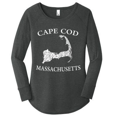 Cape Cod Map Women's Perfect Tri Tunic Long Sleeve Shirt