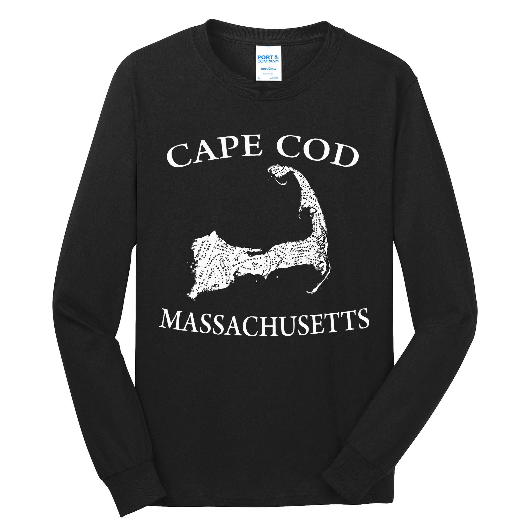 Cape Cod Map Tall Long Sleeve T-Shirt