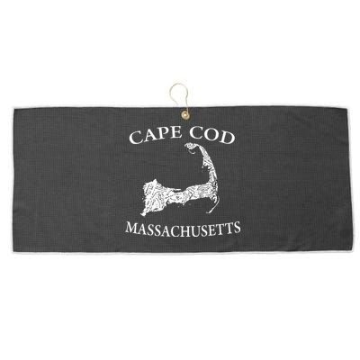 Cape Cod Map Large Microfiber Waffle Golf Towel