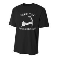 Cape Cod Map Youth Performance Sprint T-Shirt