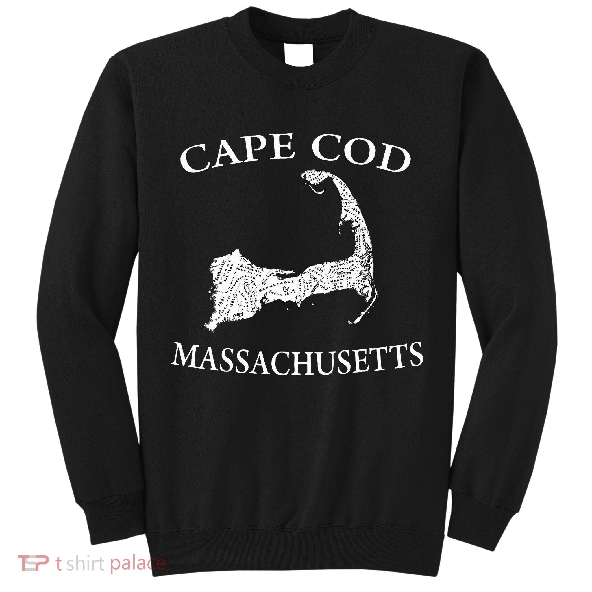 Cape Cod Map Tall Sweatshirt