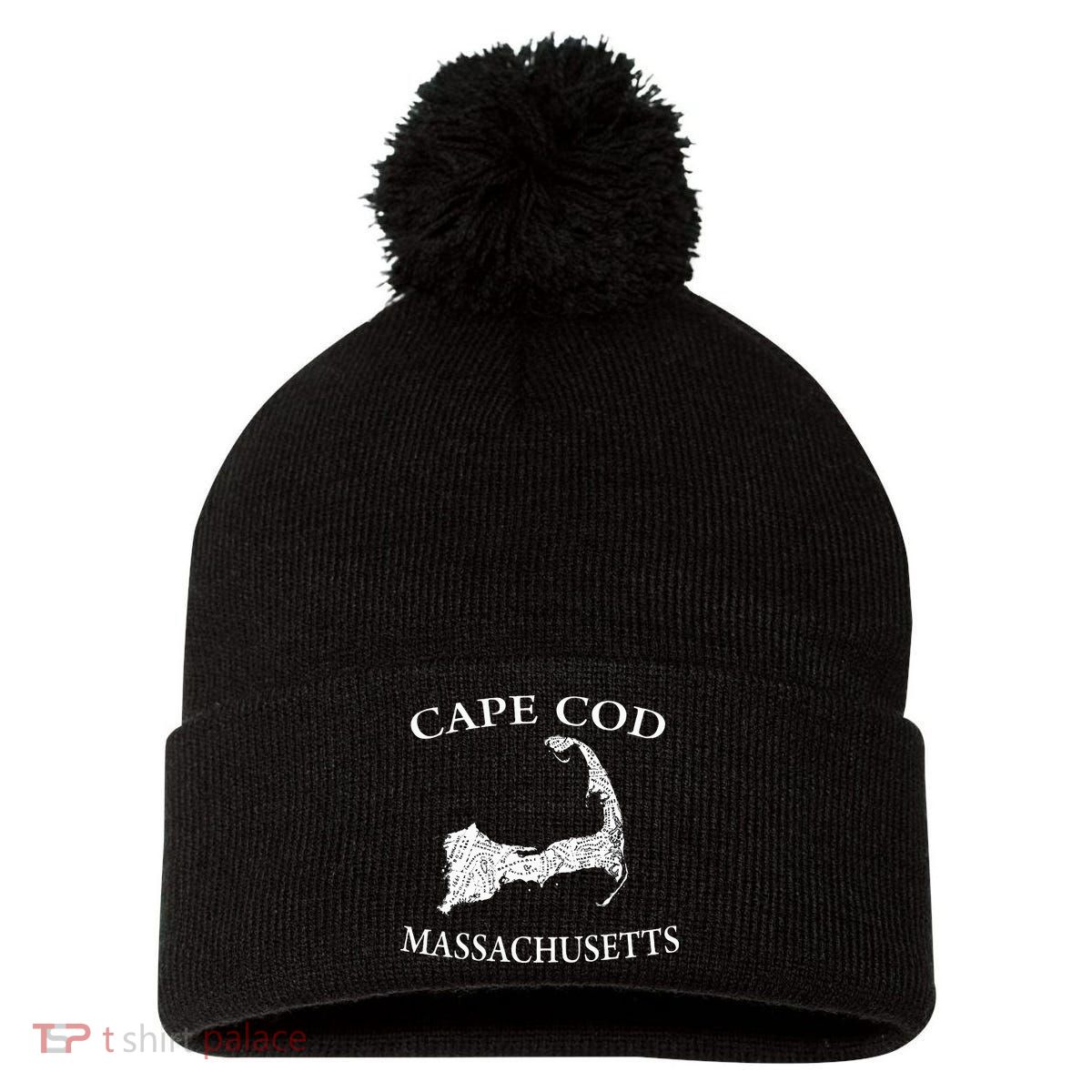 Cape Cod Map Pom Pom 12in Knit Beanie
