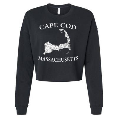 Cape Cod Map Cropped Pullover Crew