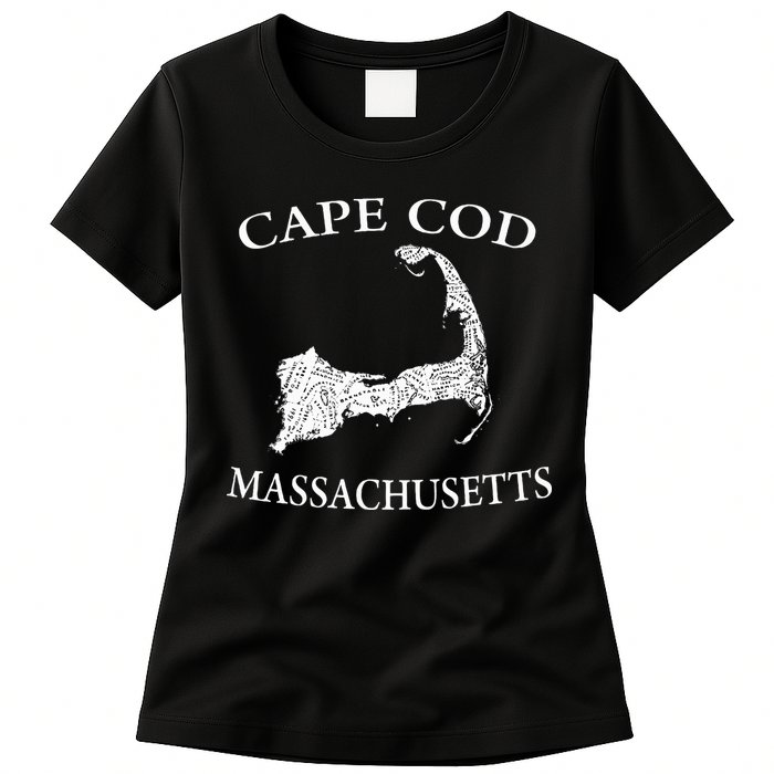 Cape Cod Map Womens T-Shirt