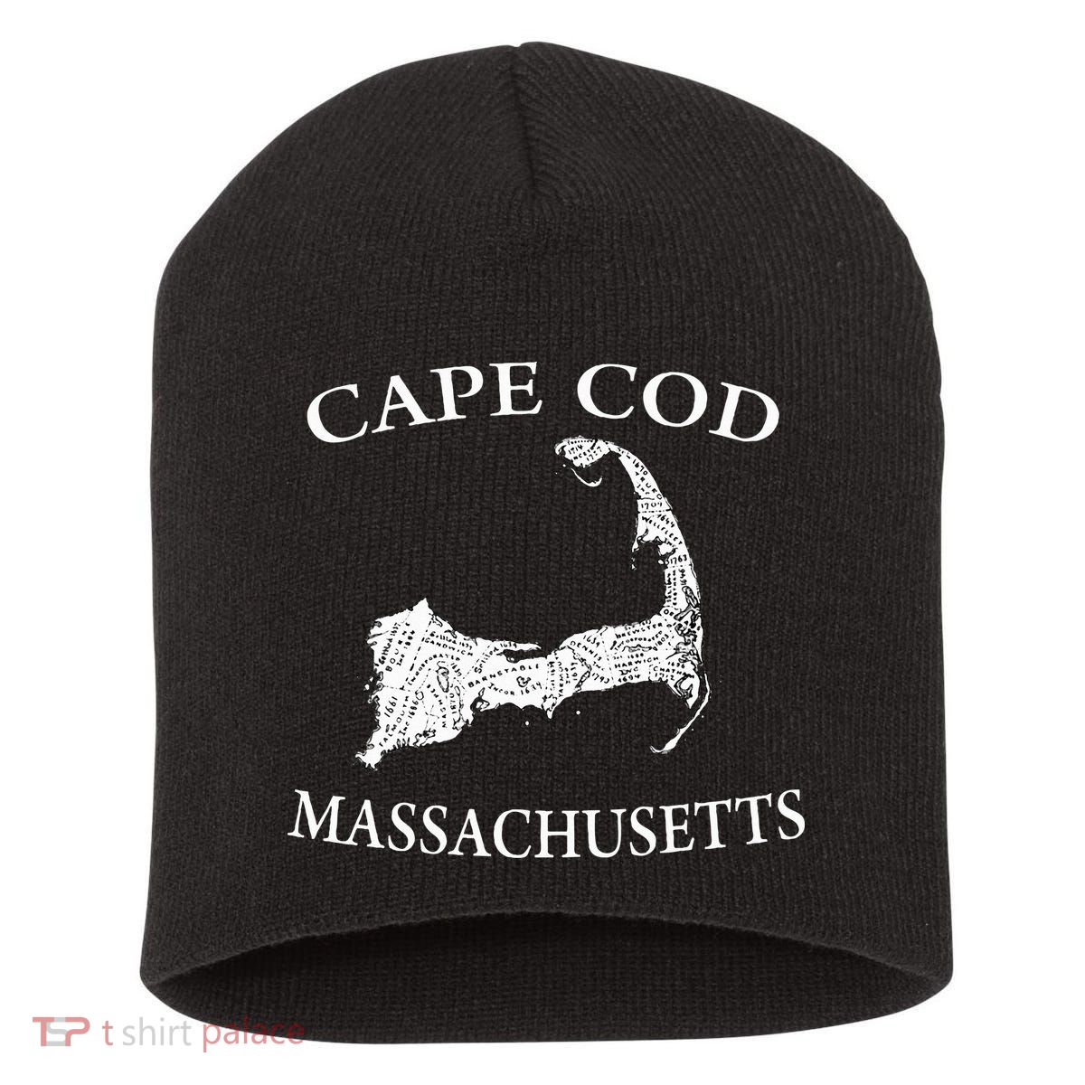 Cape Cod Map Short Acrylic Beanie