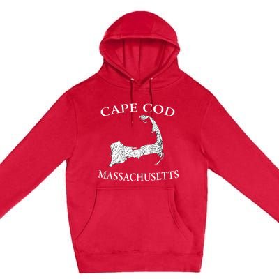 Cape Cod Map Premium Pullover Hoodie