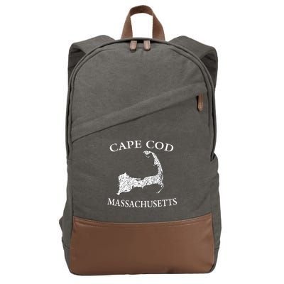 Cape Cod Map Cotton Canvas Backpack