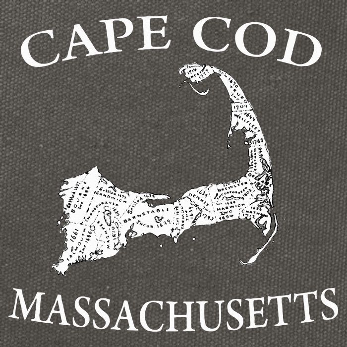 Cape Cod Map Cotton Canvas Backpack