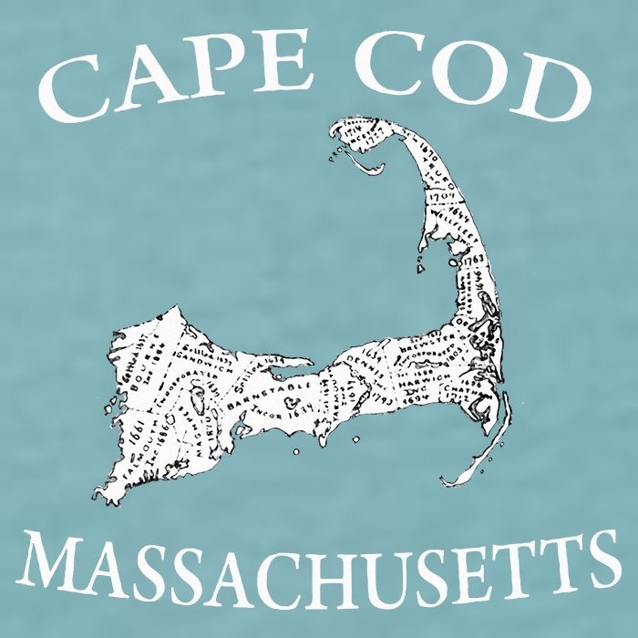 Cape Cod Map Sueded Cloud Jersey T-Shirt