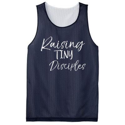 Cute Christian Mom Gift For Women Raising Tiny Disciples Mesh Reversible Basketball Jersey Tank