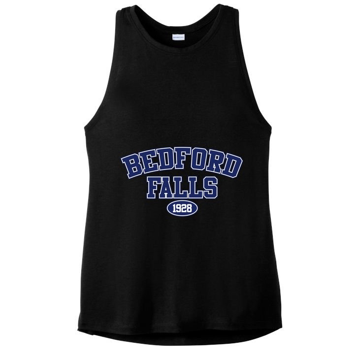 Christmas Classic Movie Bedford Falls George Bailey Gift Ladies PosiCharge Tri-Blend Wicking Tank