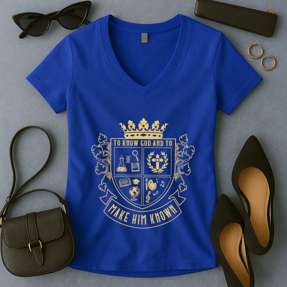 Classical Conversations Mom To Know God And Make Him Known Great Gift Women's V-Neck T-Shirt
