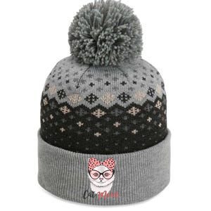 Cute Cat Mom Polka Dot Bow Bandana The Baniff Cuffed Pom Beanie