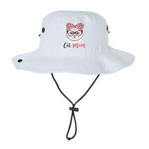 Cute Cat Mom Polka Dot Bow Bandana Legacy Cool Fit Booney Bucket Hat