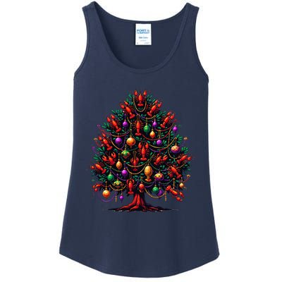 Crawfish Crayfish Mardi Gras Tree New Orleans Festival Ladies Essential Tank