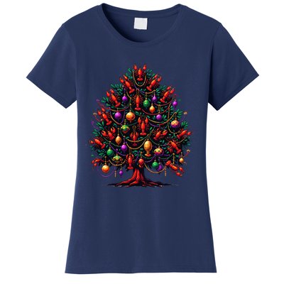 Crawfish Crayfish Mardi Gras Tree New Orleans Festival Women's T-Shirt