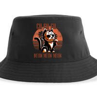 Ch Ch Meow Meow Meow Funny Animal Horror Movie Cute Kitten Sustainable Bucket Hat