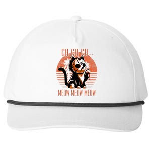 Ch Ch Meow Meow Meow Funny Animal Horror Movie Cute Kitten Snapback Five-Panel Rope Hat