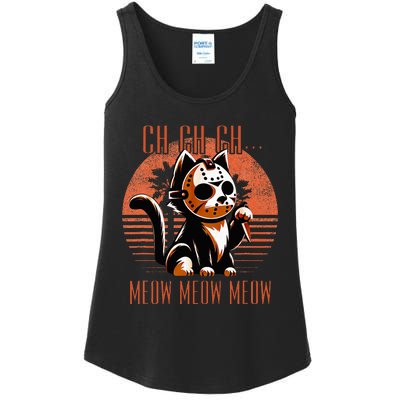 Ch Ch Meow Meow Meow Funny Animal Horror Movie Cute Kitten Ladies Essential Tank