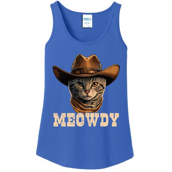 Cowboy Cat Meowdy Ladies Essential Tank