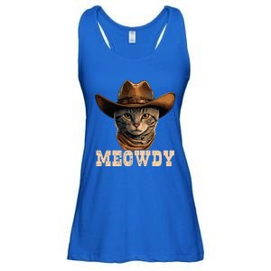 Cowboy Cat Meowdy Ladies Essential Flowy Tank