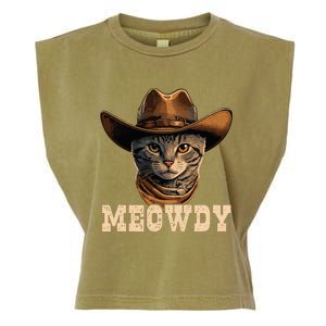 Cowboy Cat Meowdy Garment-Dyed Women's Muscle Tee