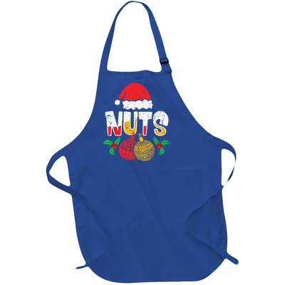 Couples Christmas Matching Christmas Chestnut Gift Full-Length Apron With Pockets