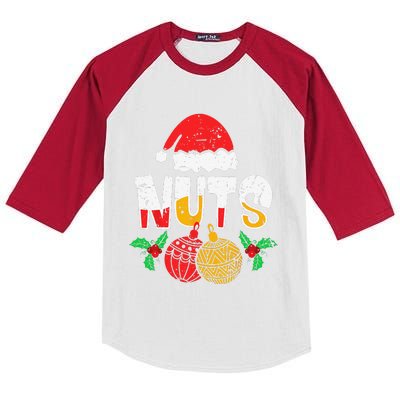 Couples Christmas Matching Christmas Chestnut Gift Kids Colorblock Raglan Jersey