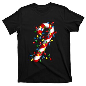 Candy Cane Merry And Bright Christmas Lights Candy Costume T-Shirt