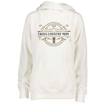 Cross Country Mom Thank You God For Coffee Gift Womens Funnel Neck Pullover Hood